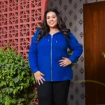 Rust Pure Cotton Floral Kurta