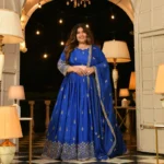 Yeh Raaten- Electric Blue Pure Crepe Cutdana Embroidered Lehenga Set