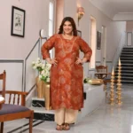 Teal Green Desert Storm Ethnic Motifs Kurta
