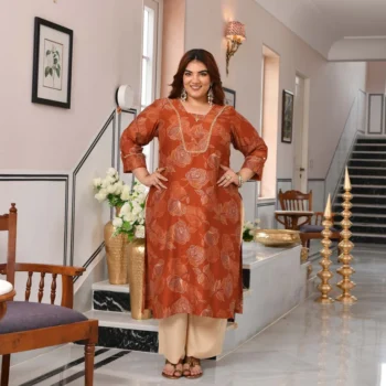 Teal Green Desert Storm Ethnic Motifs Kurta