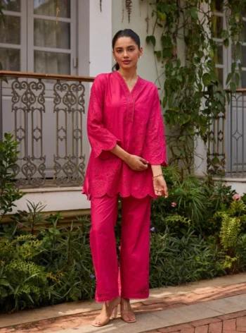 Tamara Supima Cotton Fuchsia Co-ord Set