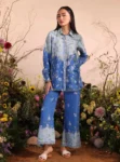 Oona Lawn Printed Navy Co-ord Set