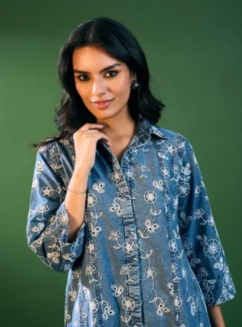 Ondra Denim Kurta Set
