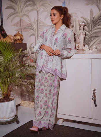 Evaya Lawn Blue Co-ord Set