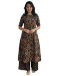 Designer Women's Rayon Viscose Straight Printed Kurta with Palazzo