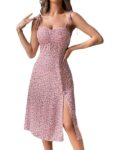 SYYNCRO Women??s Western A-Line Strap Cotton Knee-Length Regular Fit Dress || Short Midi Dresses || One Peace Mini Dress || Beach Wear Dress