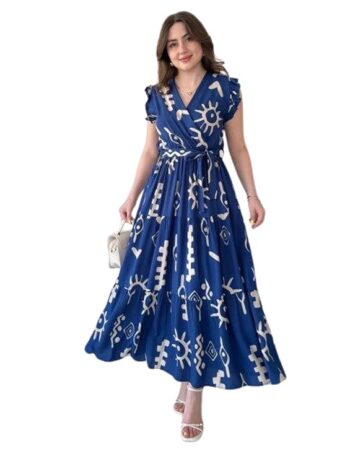Dress for Women Western Maxi Style, Indo Western Dresses, One Piece Long Gown, A Line Flared Pattern, Ethnic Look Outfit for Women