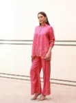 Eirene Lawn Printed Fuschia Co-ord Set