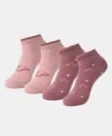 Compact Cotton Stretch Low Show Socks with StayFresh Treatment - Pale Mauve & Wistful Mauve