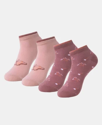 Compact Cotton Stretch Low Show Socks with StayFresh Treatment - Pale Mauve & Wistful Mauve