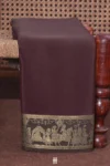 Mysore Silk Saree In Coffee Brown With Zari Border