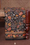 Printed Silk Saree In Black With Floral Design