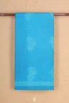 Tussar Silk Saree In Cerulean Blue With Shibori Design