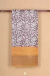Tussar Silk Saree In Brown With Floral Design