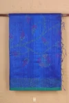 Bailu Silk Saree In Dusty Green With Contrast Border