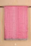 Bailu Silk Saree In Pink With Contrast Border