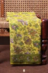 Chiffon Saree In Yellow With Floral Printed Design