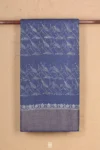 Tussar Silk Saree In Blue With Allover Design